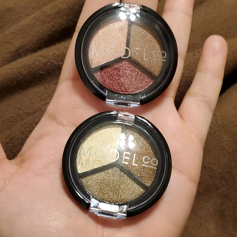 2 Eyeshadow trios and liquid metallic eyeshadow